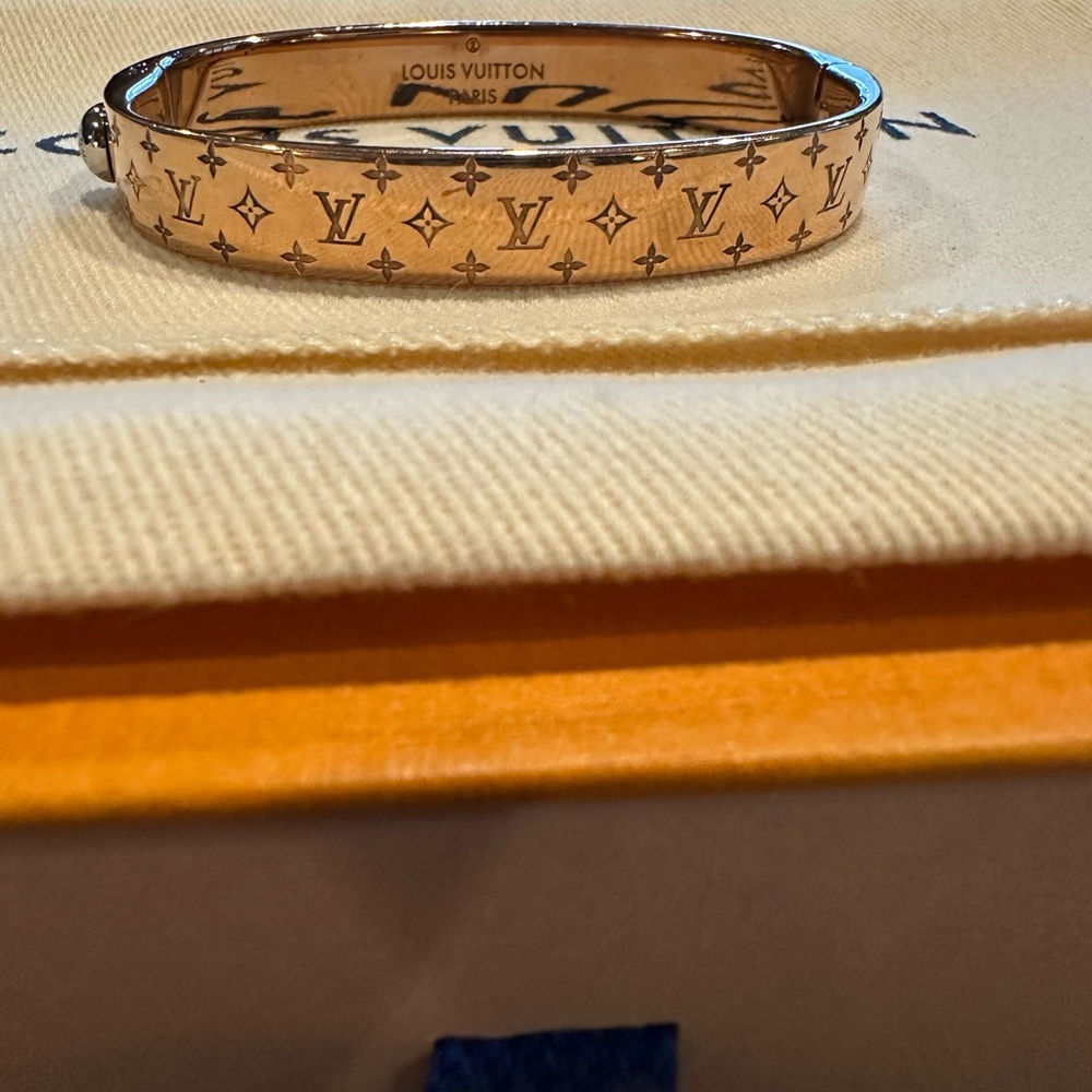 Louis Vuitton Rose Gold Nanogram Cuff